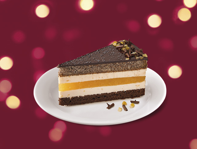 Vánoční makový dort s pomerančem