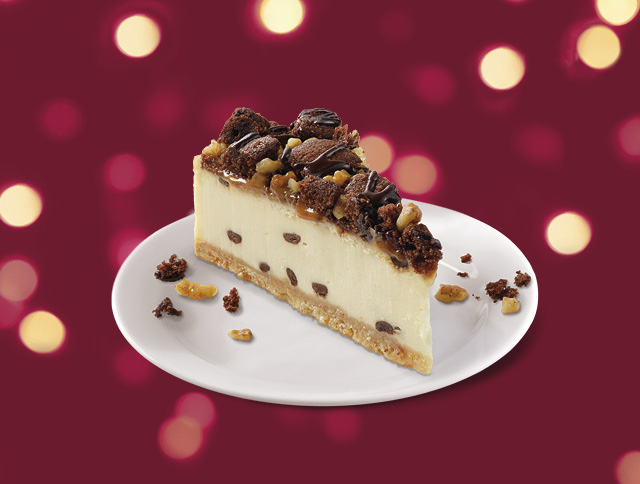 Vánoční brownie cheesecake