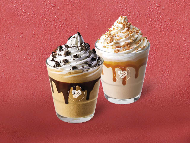 Salted Caramel Coffee Frappé a&nbsp;Brownie Coffee Frappé